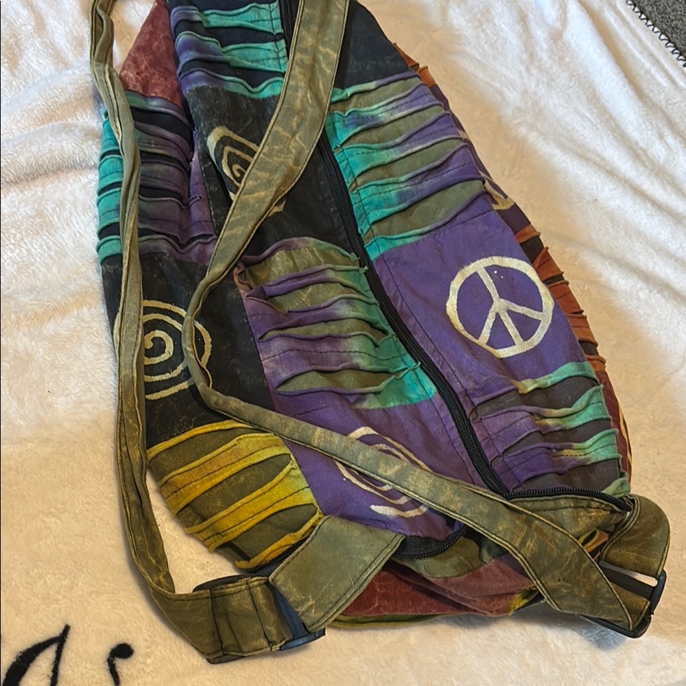 Colorful Patchwork Sling Backpack - image 3